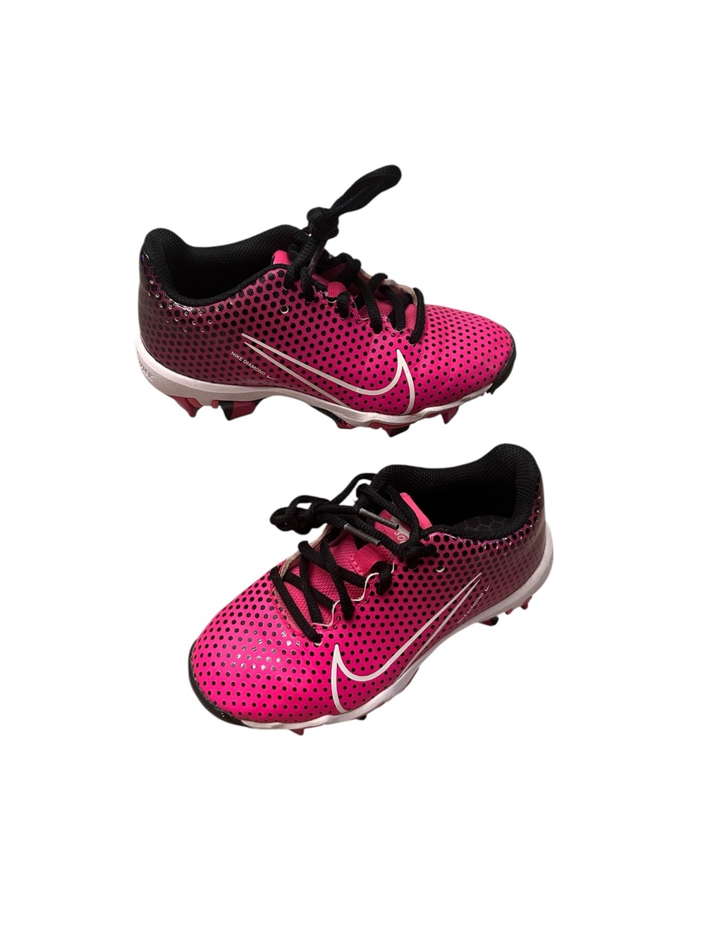 Nike Hyperdiamond 4 Keystone Pink Fastflex Softball Little Girls Cleats 12C